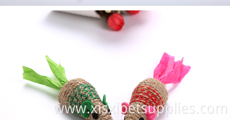 Lovely design cats toys products sisal cat toy mouse christmas color